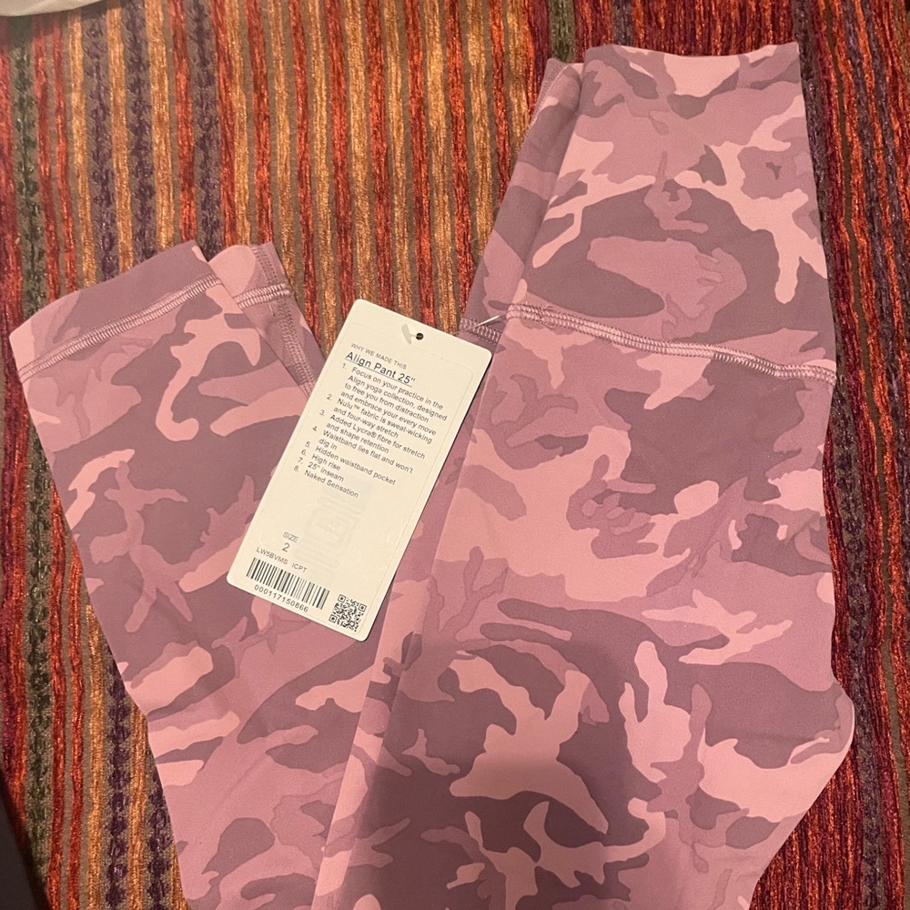Nwt lululemon align pant Sz 2 25”